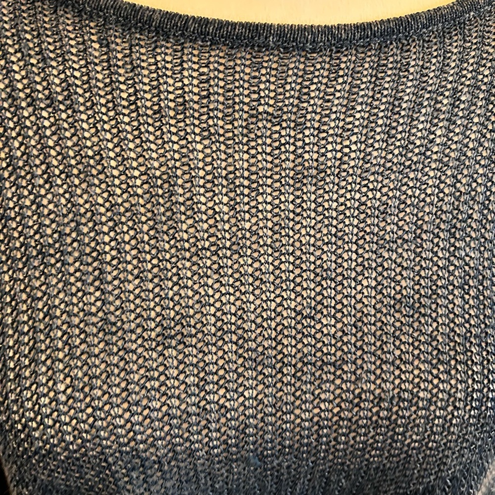 JJill open knit Women's Navy Sweater 2x - Picture 8 of 11